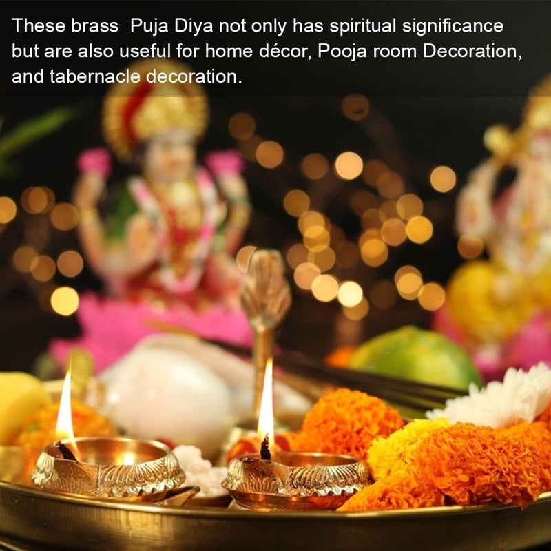 Hashcart Brass Kuber Diya for Diwali Decoration - Traditional Indian Puja Oil Lamp - Diwali Gifts for Friends and Family - Divali Diyas, Diya for Divali Pooja HashcartÂ® - Image 4